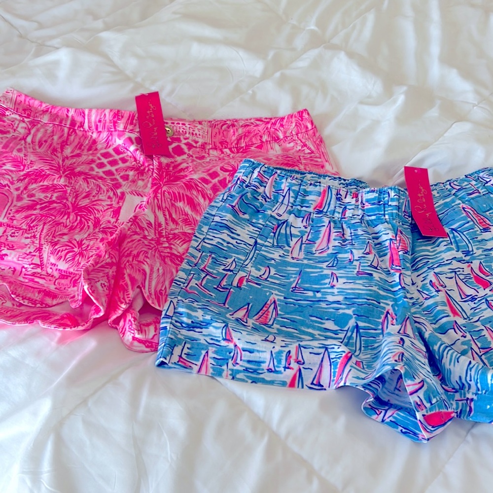 Lilly Pulitzer, two pairs of shorts, never worn.